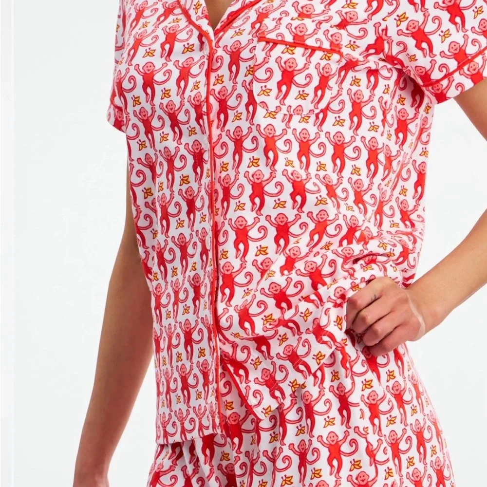 Women's Red and White Pajama Set - Picture 2 of 5